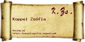 Koppel Zsófia névjegykártya