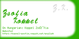 zsofia koppel business card